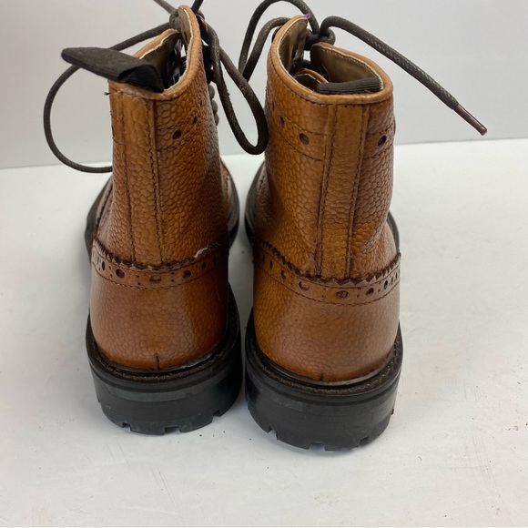 Walk London Sean Brogue Boots In Tan Leather Lace-up Chelsea Wingtip Men’s 6 - Picture 6 of 10